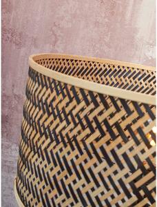 Fekete-natúr színű állólámpa bambusz búrával (magasság 128 cm) Java – Good&Mojo