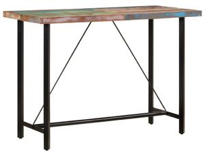 Tömör újrahasznosított fa és vas bárasztal 150 x 70 x 107 cm