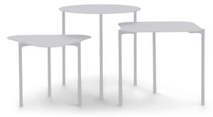 Fém kerek tárolóasztal szett 3 db-os 46.5x46.5 cm Do-Re-Mi – Spinder Design