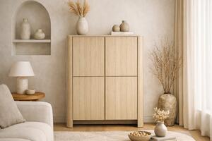 Sorrenti magas komód 103 cm – vicenza tölgy