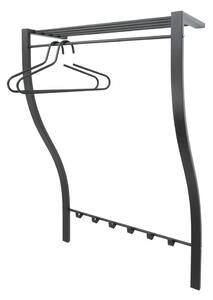 Fekete fém fali fogas polccal Carve – Spinder Design