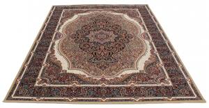 Perzsa szőnyeg barna Kerman 160x230 prémium perzsa gépi szőnyeg akrilból