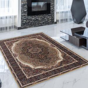 Perzsa szőnyeg barna Kerman 140x200 prémium perzsa gépi szőnyeg akrilból