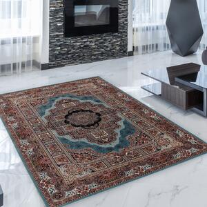 Perzsa szőnyeg türkiz Tabriz 140x200 prémium perzsa gépi szőnyeg akrilból
