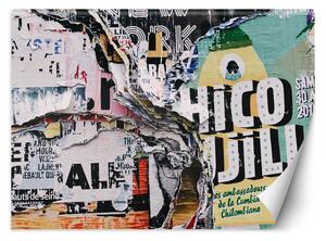 Gario Fotótapéta Grunge fal - régi, szakadt plakátok Anyag: Vlies, Méret: 200 x 140 cm