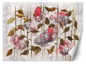 Gario Fotótapéta Vörös halak - japán koi pontyok Anyag: Vlies, Méret: 200 x 140 cm