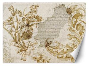 Gario Fotótapéta Növényi freskó egy hulló vakolatra Anyag: Vlies, Méret: 200 x 140 cm