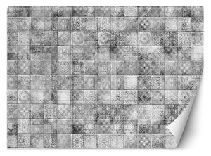 Gario Fotótapéta Szürke csempe, marokkói mozaik keleti mintával Anyag: Vlies, Méret: 200 x 140 cm