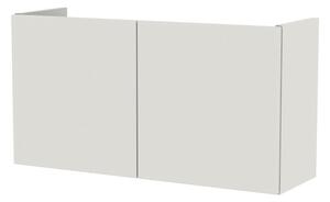 Fehér-natúr színű moduláris polcrendszer tölgyfa dekorral 224x190 cm Bridge – Tenzo