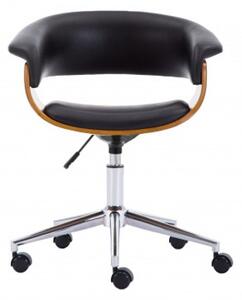 Coral irodai szék - fekete/dió