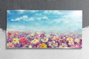 Üvegkép Virágok Meadow Sky