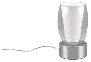Ezüstszínű asztali lámpa üveg búrával (magasság 24 cm) Barret – Trio Select