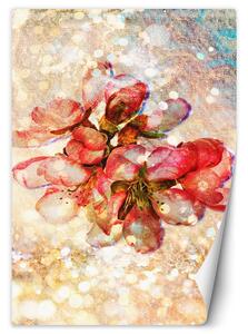 Gario Fotótapéta Vörös cseresznyevirágok Anyag: Vlies, Méret: 100 x 140 cm