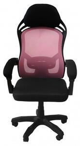 Oscar irodai szék - fekete/rózsaszín