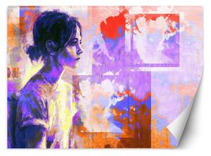Gario Fotótapéta Portré egy no lila színben Anyag: Vlies, Méret: 200 x 140 cm