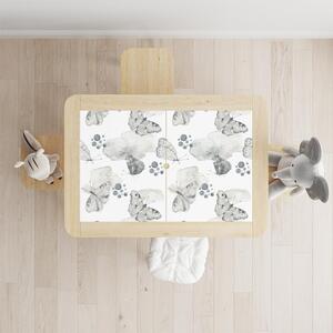 IKEA FLISAT asztal bútormatrica - Szürke akvarell pillangók