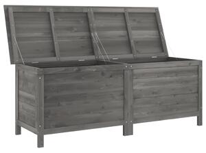 VidaXL antracit tömör fenyőfa kerti tárolóláda 150 x 50 x 56,5 cm