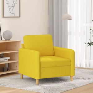 Világossárga szövet kanapéfotel 60 cm