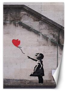 Gario Fotótapéta Banksy lány egy lufival Anyag: Vlies, Méret: 100 x 140 cm