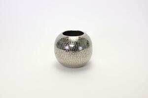 Léna gömb váza ezüst 18,5 cm