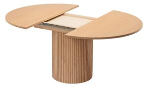 Kerek bővíthető étkezőasztal tölgyfa dekorral ø 115 cm Malaga – Bonami Selection