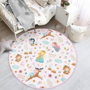 Világos rózsaszín gyerek szőnyeg ø 80 cm Comfort – Mila Home