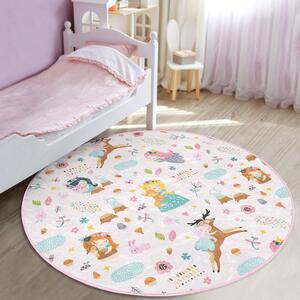 Világos rózsaszín gyerek szőnyeg ø 80 cm Comfort – Mila Home