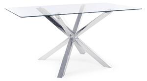 MAY étkezőasztal üveg asztallappal - 160x90x76 cm