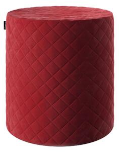 Puf Barrel steppelt termék színe piros szövet fényes, welwet