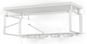 Fehér fém fali fogas polccal Rex – Spinder Design