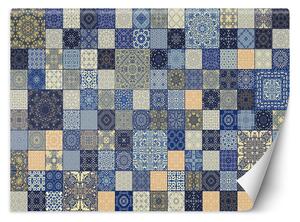Gario Fotótapéta Kék vintage mozaik - Andrea Haase Anyag: Vlies, Méret: 200 x 140 cm
