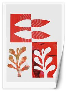 Gario Fotótapéta Absztrakt levelek piros narancs - Andrea Haase Anyag: Vlies, Méret: 100 x 140 cm
