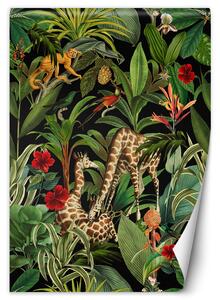 Gario Fotótapéta Állatok a zöld levelek hátterében - Andrea Haase Anyag: Vlies, Méret: 100 x 140 cm