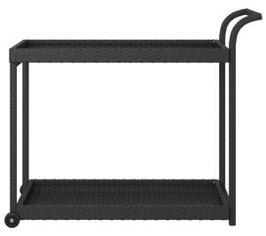 VidaXL fekete polyrattan bárkocsi 100 x 45 x 83 cm