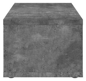 Fekete-sötétszürke dohányzóasztal beton dekorral 55x105 cm Berlin – TemaHome