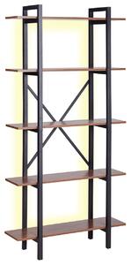 Ötszintes polcos elem DARBY 180 cm Sötétbarna
