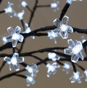 NEXOS Dekoratív fa virágokkal 1,5 m LED hideg fehér