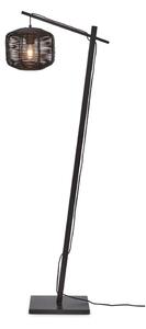 Fekete állólámpa rattan búrával (magasság 150 cm) Tanami – Good&Mojo