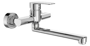 Mereo, Mereo fali mosogatócsaptelep, Pego, 150 mm, lapos egyenes karral 250 mm, króm, MER-CB30201P