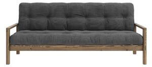 Fekete-antracitszürke kinyitható kanapé 205 cm Knob – Karup Design