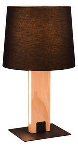 Fekete-natúr színű LED asztali lámpa textil búrával (magasság 50 cm) Rahul – Trio