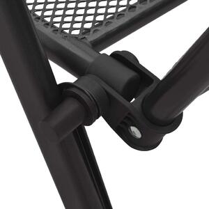 VidaXL 4 db antracitszürke acél összecsukható hálós szék