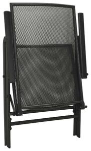 VidaXL 4 db antracitszürke acél összecsukható hálós szék