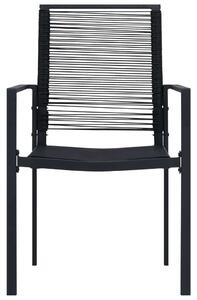 VidaXL 4 db fekete PVC rattan kerti szék