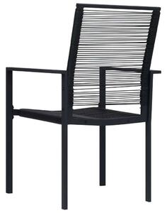 VidaXL 4 db fekete PVC rattan kerti szék