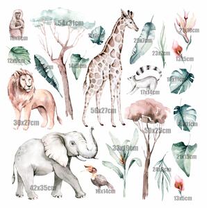 Gario Falmatrica gyerekeknek Savanna - elefánt, oroszlán, zsiráf, majom