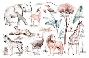 Gario Falmatrica gyerekeknek Savanna - elefánt, orrszarvú, zsiráf, oroszlán és más állatok