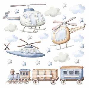 Gario Falmatrica gyerekeknek Boys world - helikopterek és vonat