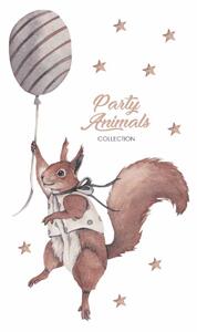 Gario Falmatrica gyerekeknek Party animals - mókus léggömbbel