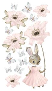 Gario Falmatrica gyerekeknek Pastel bunnies - nyuszi, virágok és pillangók Méret: XL